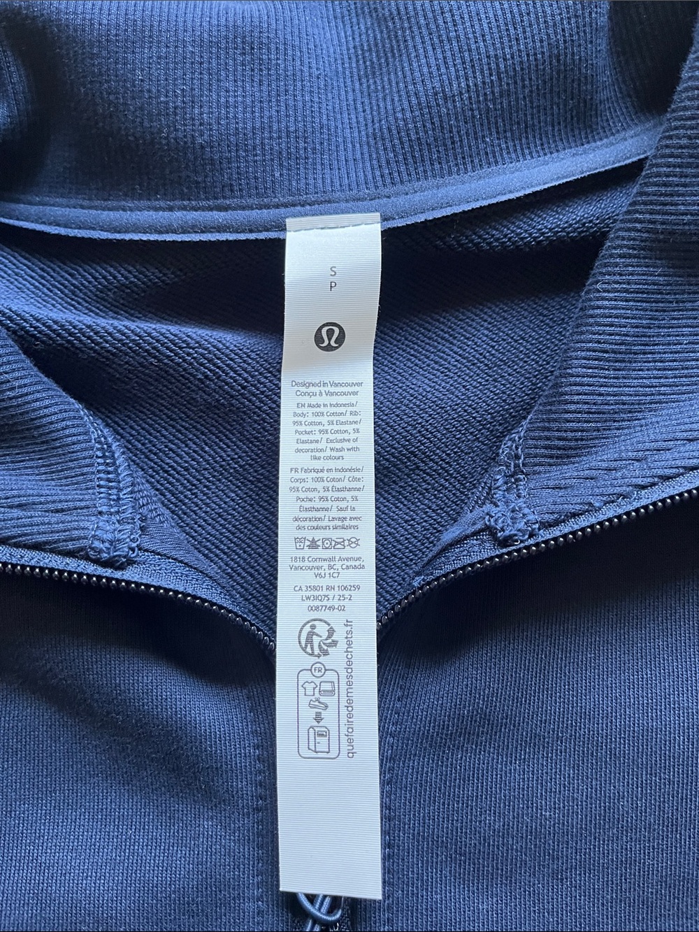 lululemon athletica Navy Half-Zip Pullover Hoodie - Picture 2 of 3